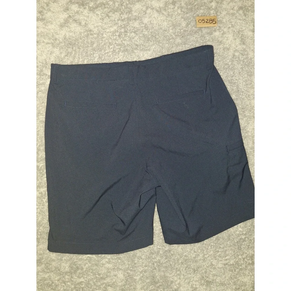 Perry Ellis Mens Shorts Cargo Casual Comfort Relaxed Fit Flat Front Size 36 Blue